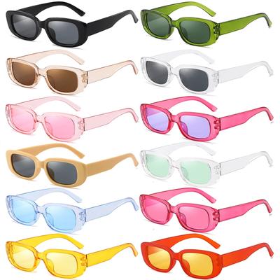 Women  Steampunk Rectangle Frame Sunglasses Jelly Color UV400 Protection Cycling Sun Glasses Bicycle Goggles Summer Eyewear