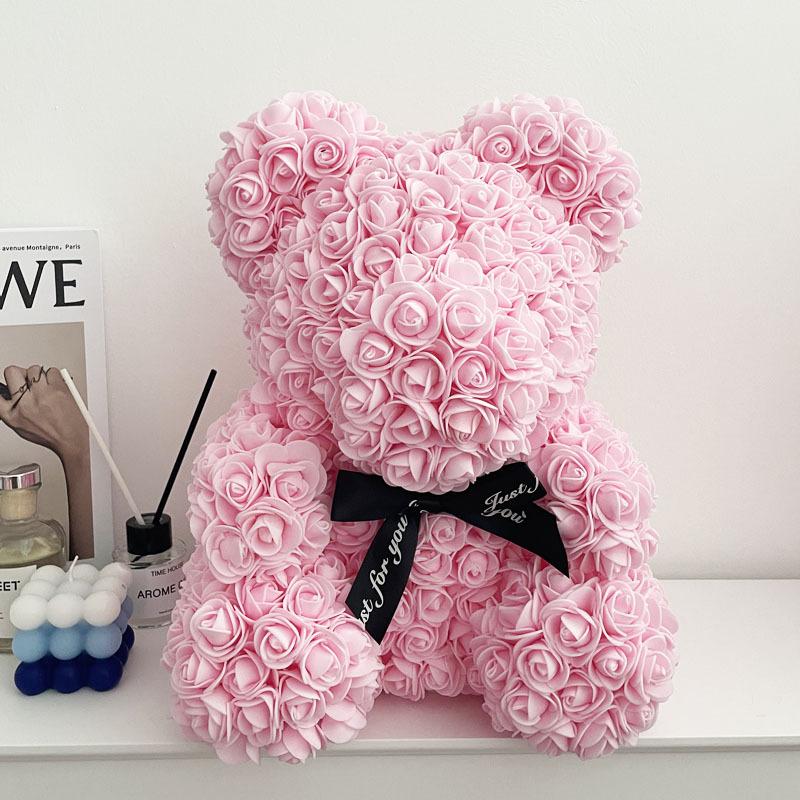 Saint Valentin 2025 Teddy Flowers Rose Decoration Foam Bear Rose Teddy Bear With Box Teddy Bear for Flowers Decoration