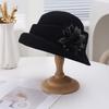 Elegant French Lace Flower Straw Hat Breathable Knitted Sun Hat With Fresh Rolled Edge Bud Top Hat For Women