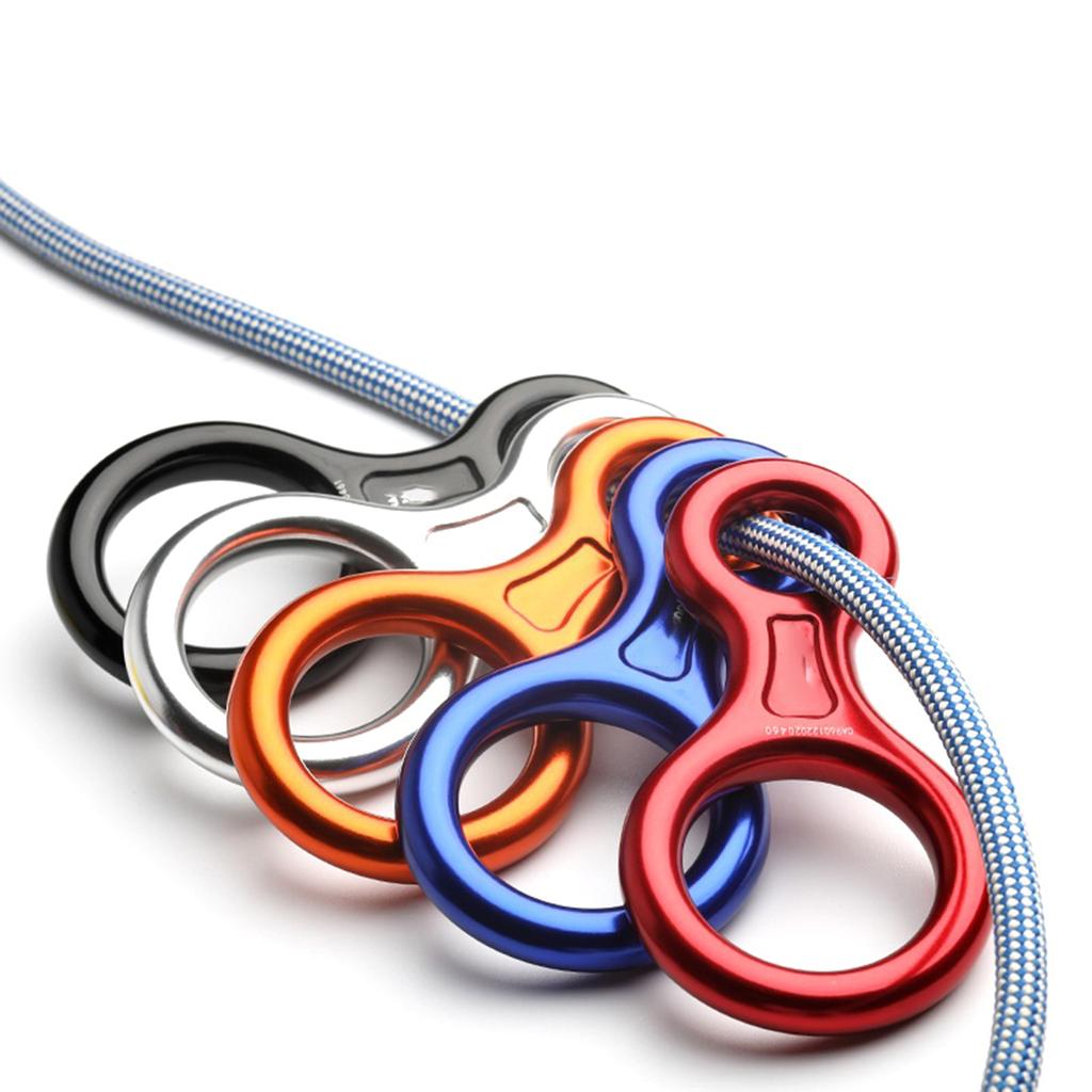 Heavy Duty 35KN Figure 8 Descender for Rock Climbing and Abseiling Technical Rope Work Aluminum Gear Outdoor Climbing