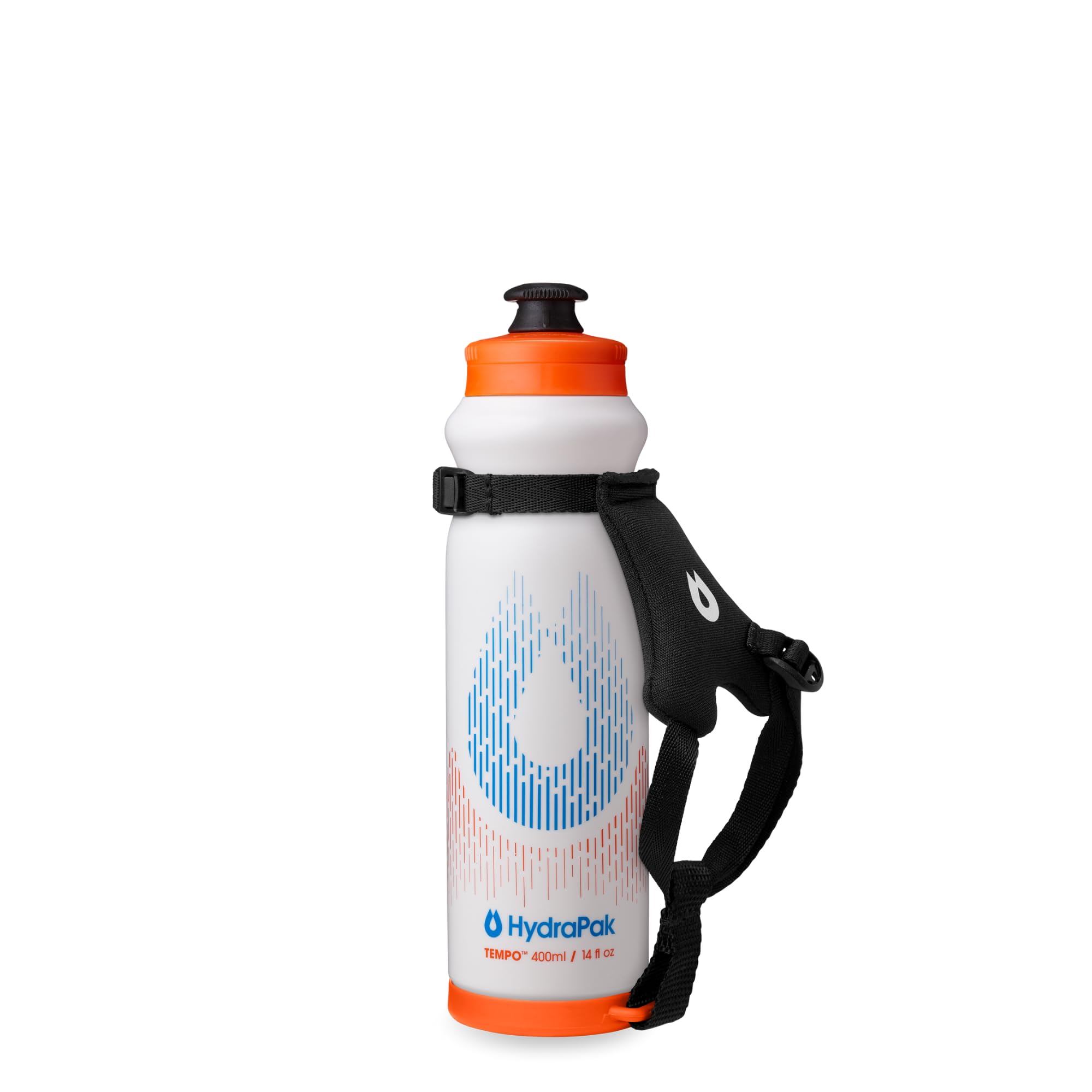 

HydraPak Tempo Pro 400ml Handheld Running Squeeze Bottle for Training and Race Day Hydration with Detachable Strap White - (400ml/13 oz) - белый