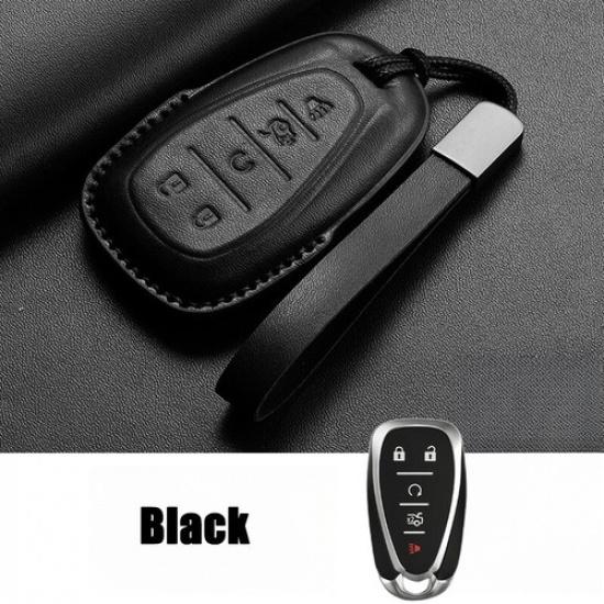 Genuine Leather Car Key Fob Case Cover For Chevrolet Malibu Camaro Cruze Equinox