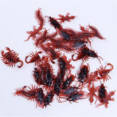 10 Stück/Los Scherz Lustige Trick Witz Spielzeug Spezielles Lebensechtes Modell Simulation Gummi Kakerlake Tausendfüßler Skorpion Gecko Käfer Spielzeug