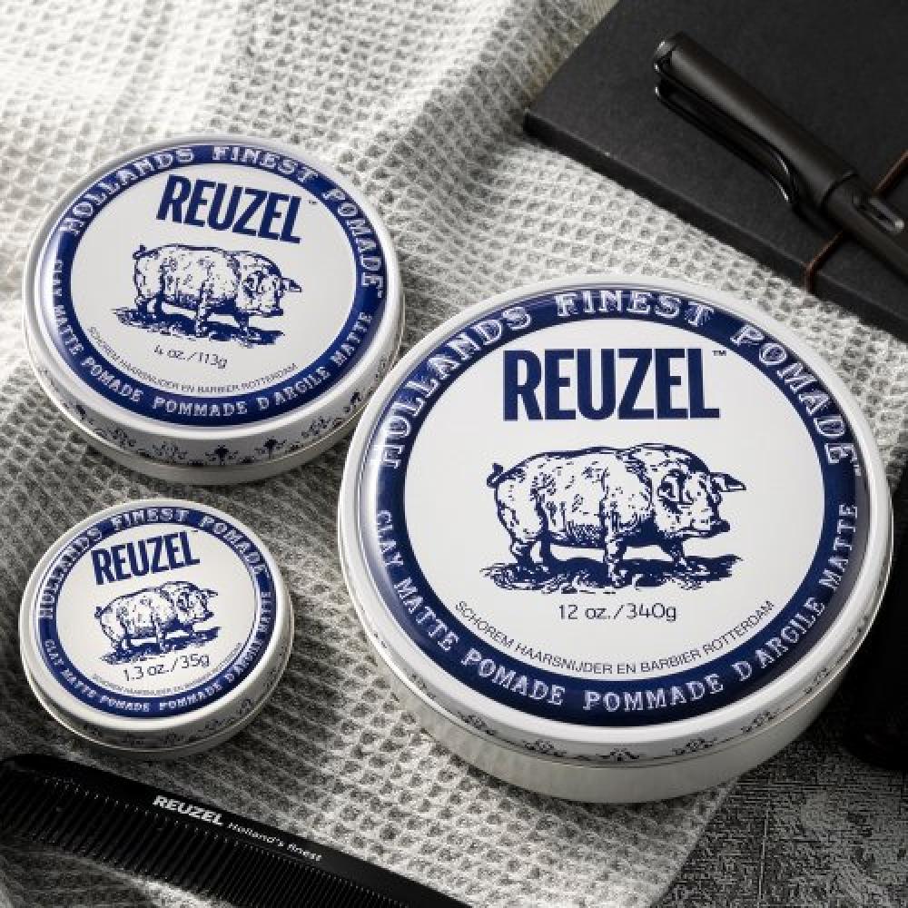 Reuzel Clay Matte Pomade 35g + Pomade Special Comb