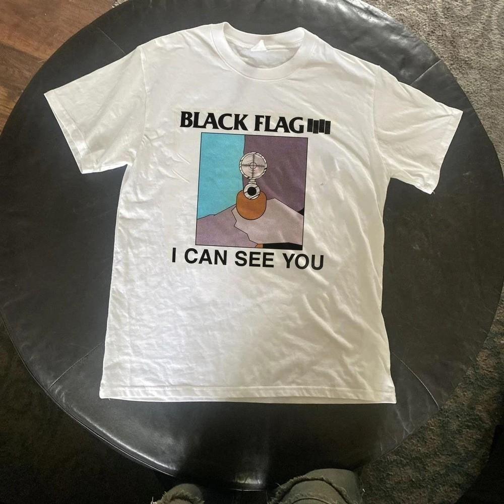Black Flag I Can See You T-Shirt Tour Concert Full Size US1947 Unisex T-Shirt XXXL