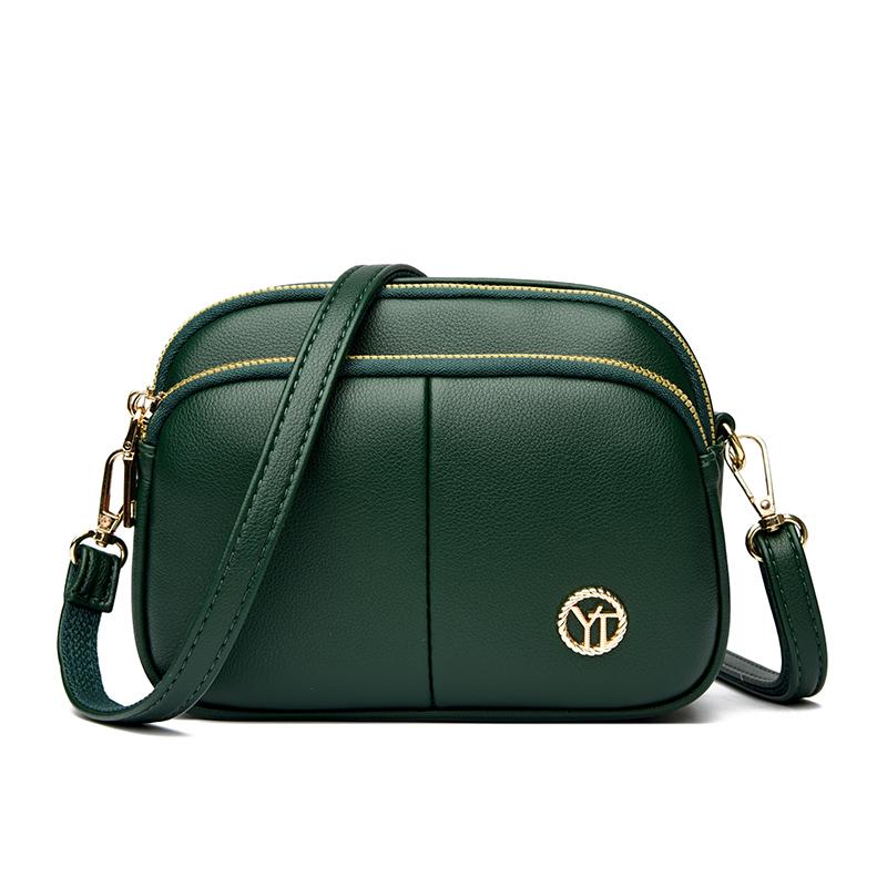 Fashion Brand Crossbody Bag for Women Solid Color PU Leather Small Shoulder Bags Luxury Designer Female Zipper Handbag and Purse