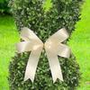 Easter Bunny Topiary Tree Garden Stake Rabbit Shaped Artificial Topiary with Bow Indoor Outdoor Porch Easter Holiday Party Decoration