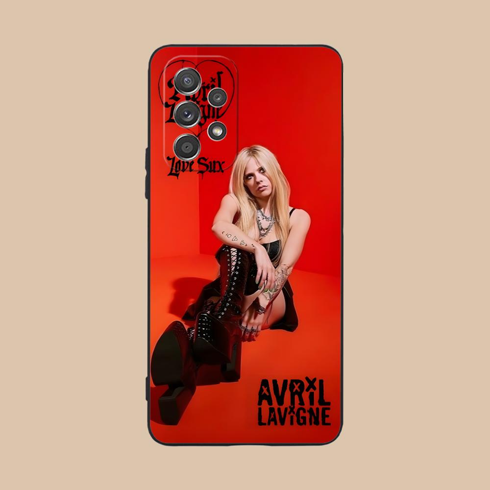 Avril Lavigne Matte TPU Mobile Phone Case for Samsung Galaxy M55 54 42 35 34 33 32 23 22 15 14 13 12 F55 5G Colorful Cover