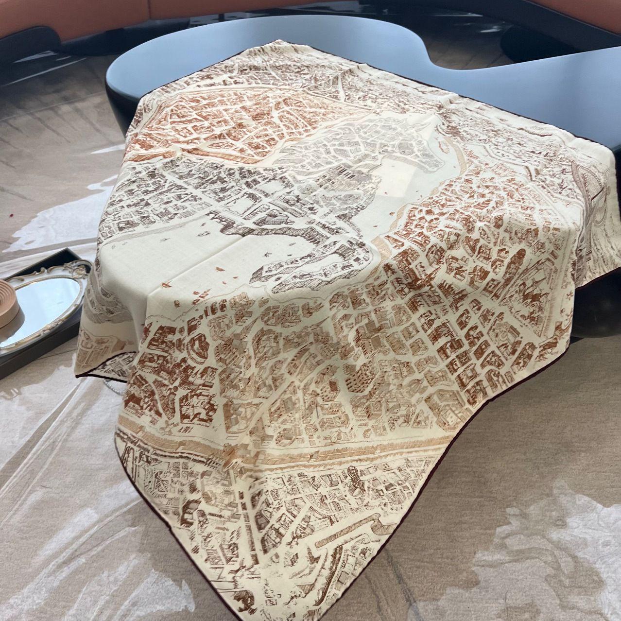 Retro Floral Silk Wool Women s Double-Sided Scarf - Versatile High-End Shawl 65x65 верблюд
