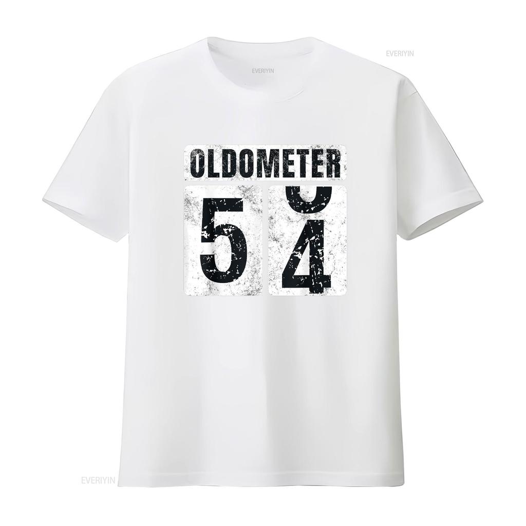 Oldometer 54 T Shirt Vintage Funny 54th Birthday Idea vintage Washed graphic homme designer clothes Casual Stretched Breathable