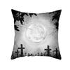 New Nordic Halloween Throw Pillow Cover Black Letter Print Sofa Cushion Cover Cushion Cover Home