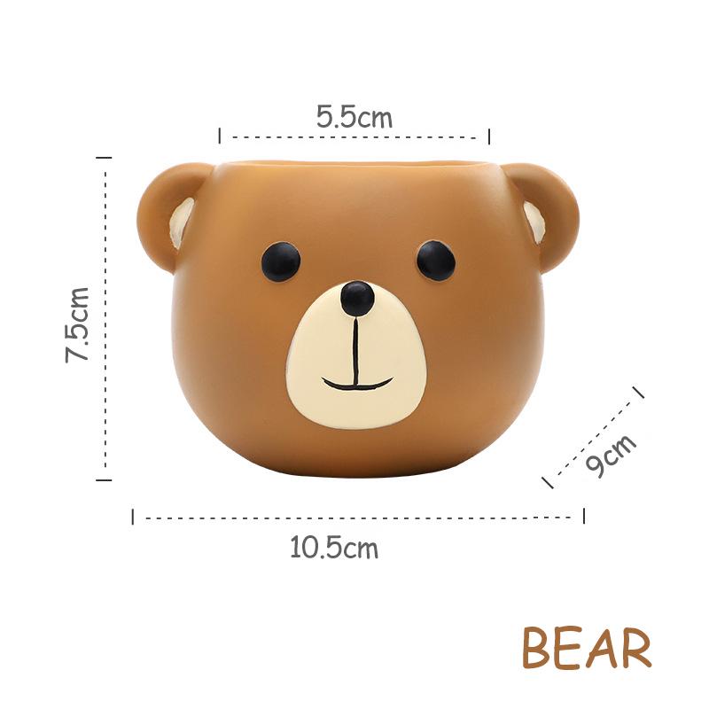 

Adorable Animal Resin Mini Succulent Planter - Panda, Owl, Bear, Deer, Decorative Plants Pot Perfect for Home Decor & Gifts