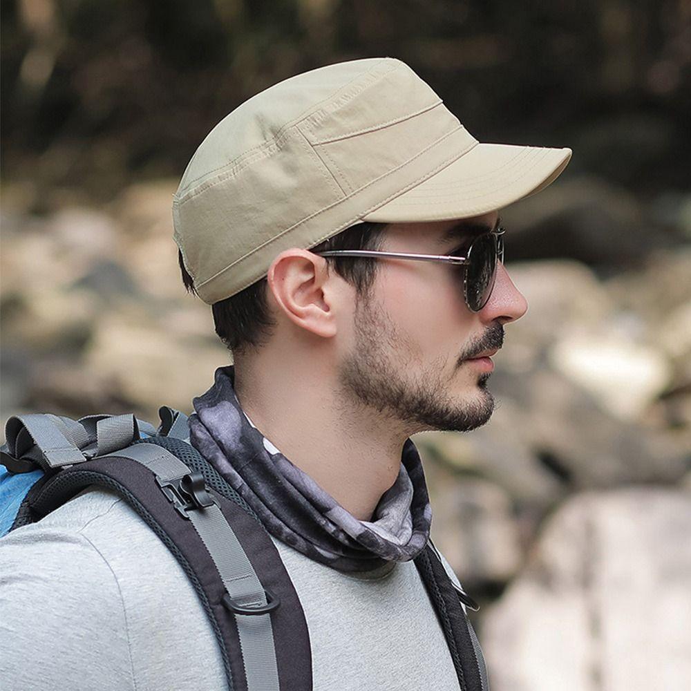 Adjustable Flat Top Hat Classic Style Men’s Sun Hat Casual Flat Peaked Cap  Unisex