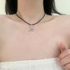 Sophisticated Alloy Butterfly Necklace Stylish Pull String Neckchain Adjustable Rope Chain Choker Stylish Clavicle Chain