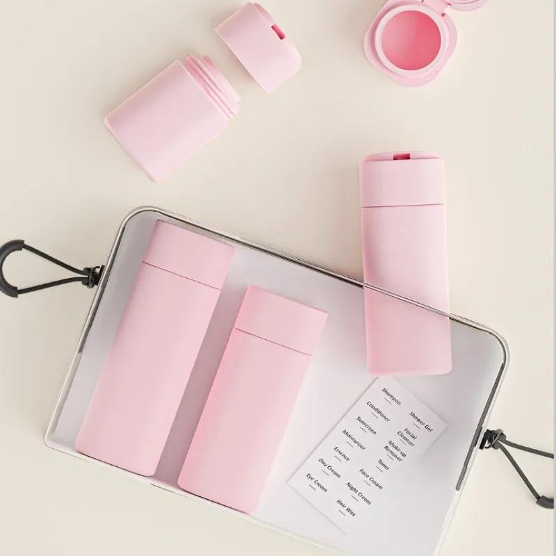 5Pcs Multi-Color Hydrating Makeup Dispenser Bottles, Portable Refillable Squeezable Empty Bottles for Lotions & Shampoos
