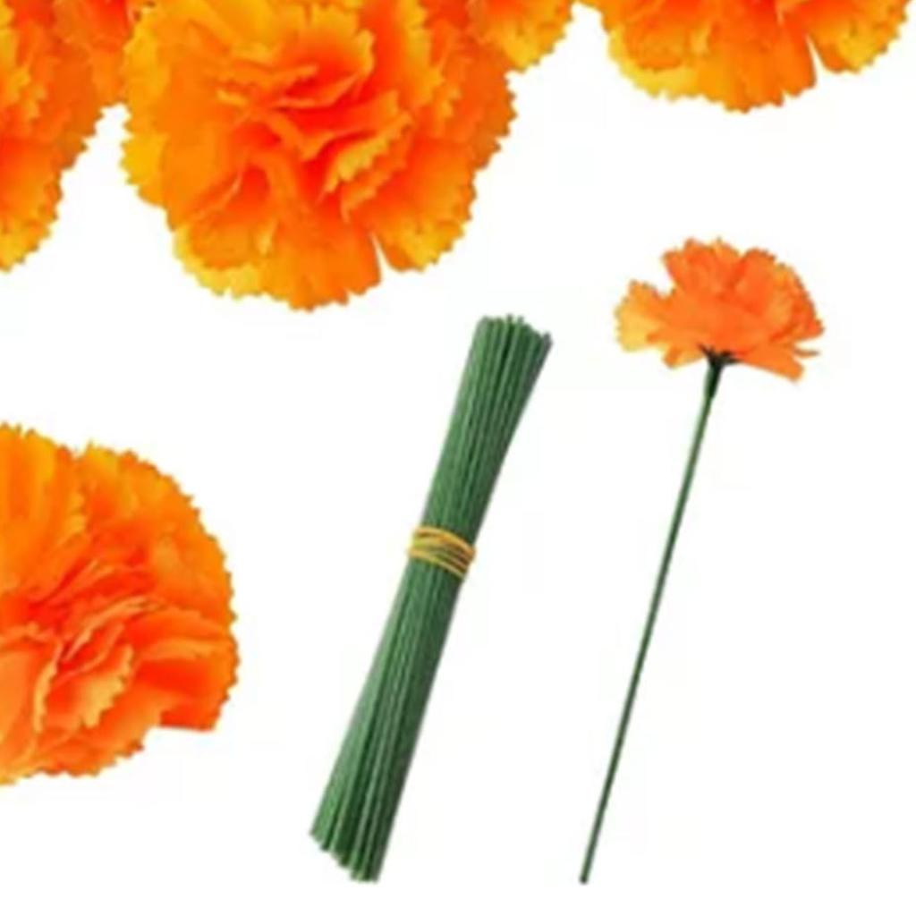 Artificial Carnation Flowers Multipurpose Simulation Exquisite Silk Carnation Flowers with Stems for Birthday Party