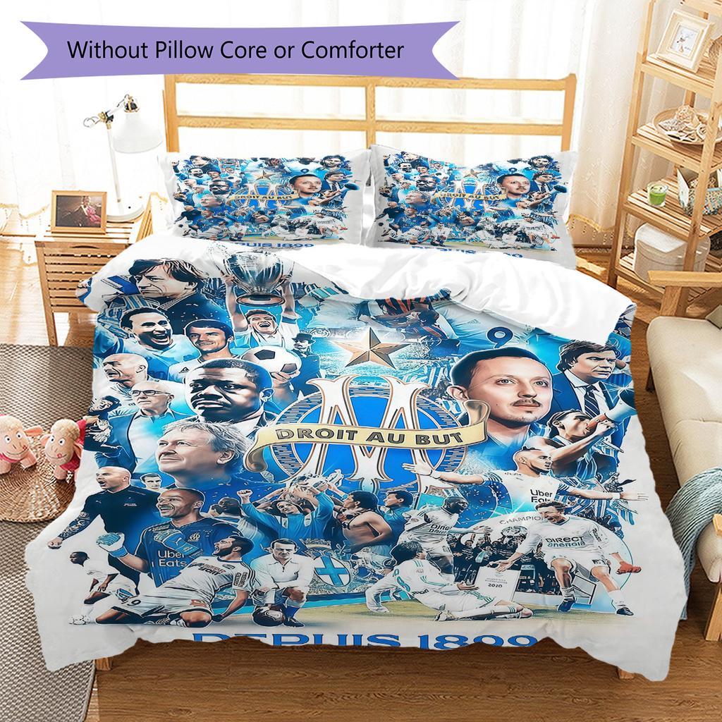 Marseille Pattern Bedding Quilt Set Quilt Cover Pillowcase Home Decoration Birthday Gift (1 * duvet cover + 2 * pillowcase, without core)