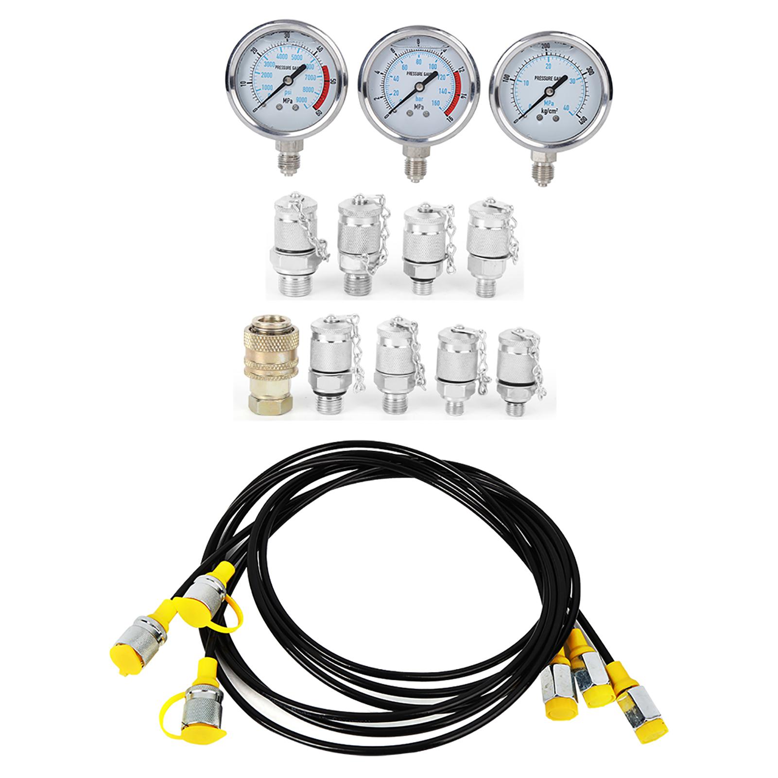 

Портативный комплект для испытания гидравлического давления, тестер гидравлического оборудования, инструмент для испытания под давлением