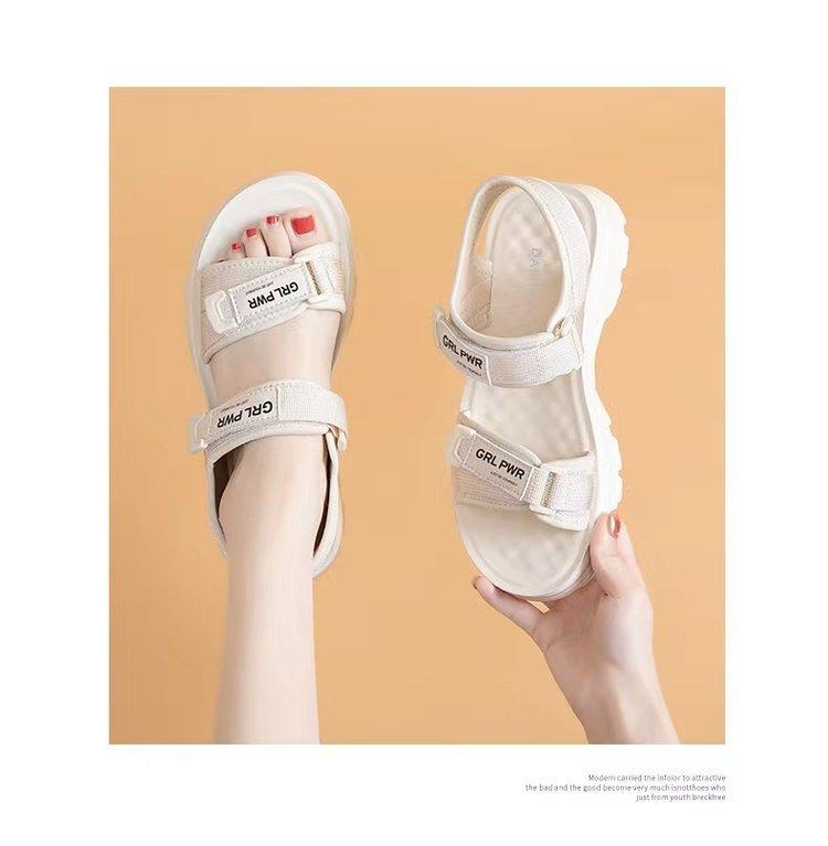 

Women Sandals Soft Stitching Ladies Sandals Comfortable Flat Sandals Women Open Toe Beach Shoes 35