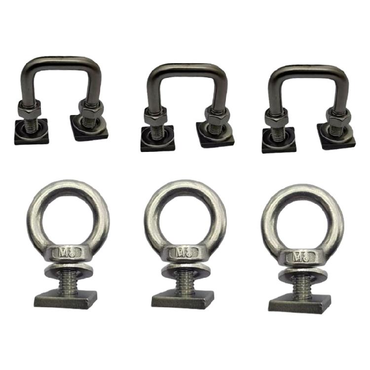 T Track Mount Tie Down Anchors T Track Bolts Stainless Steel T Slot Bolt for Holding Bungee Cord Tie Down Anchoring Kit