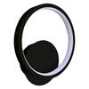Kinkiet Ścienny Nowoczesny Czarny Pionowy Ring Ø20Cm Neutralna Barwa Led 7W Hoop Milagro
