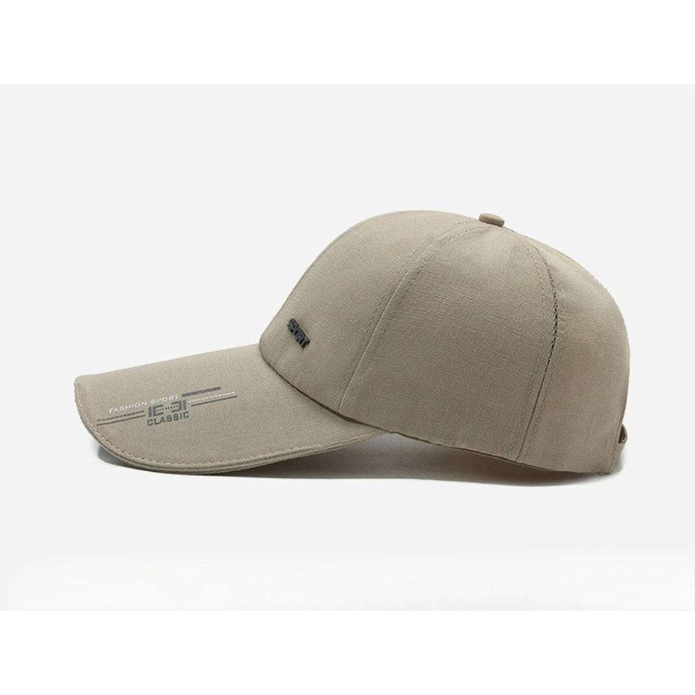 Herren Baseballkappe Sonnenschutzhut UV-Schutz Sonnenschirm Anglerhut Herbst Große Kopfgröße Harte Kappe mit Schirm Leicht Atmungsaktiv Leinwand Baseballkappe
