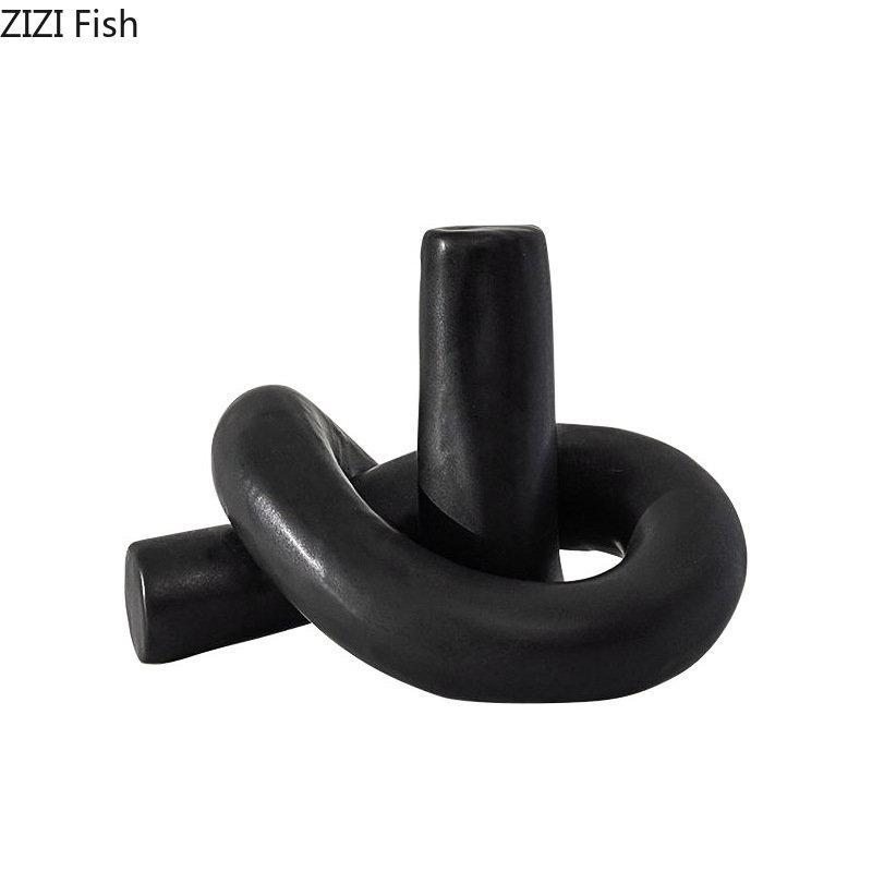 Creative Irregular Knot Ceramic Ornaments Desk Decoration Abstract Artwork Twist Crafts Sculpture Room Aesthetic Decor Statues