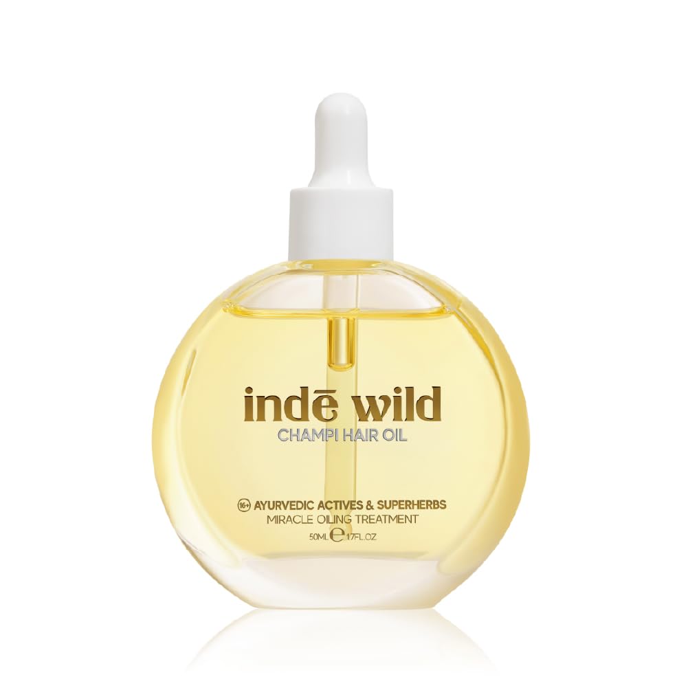 indē wild Champi Hair Oil With Rosemary Oil, Brahmi, Amla, Bhringraj | Ayurvedic, Hair Growth, Controls Dandruff, Hairfall | Soothing Fragrance | 5