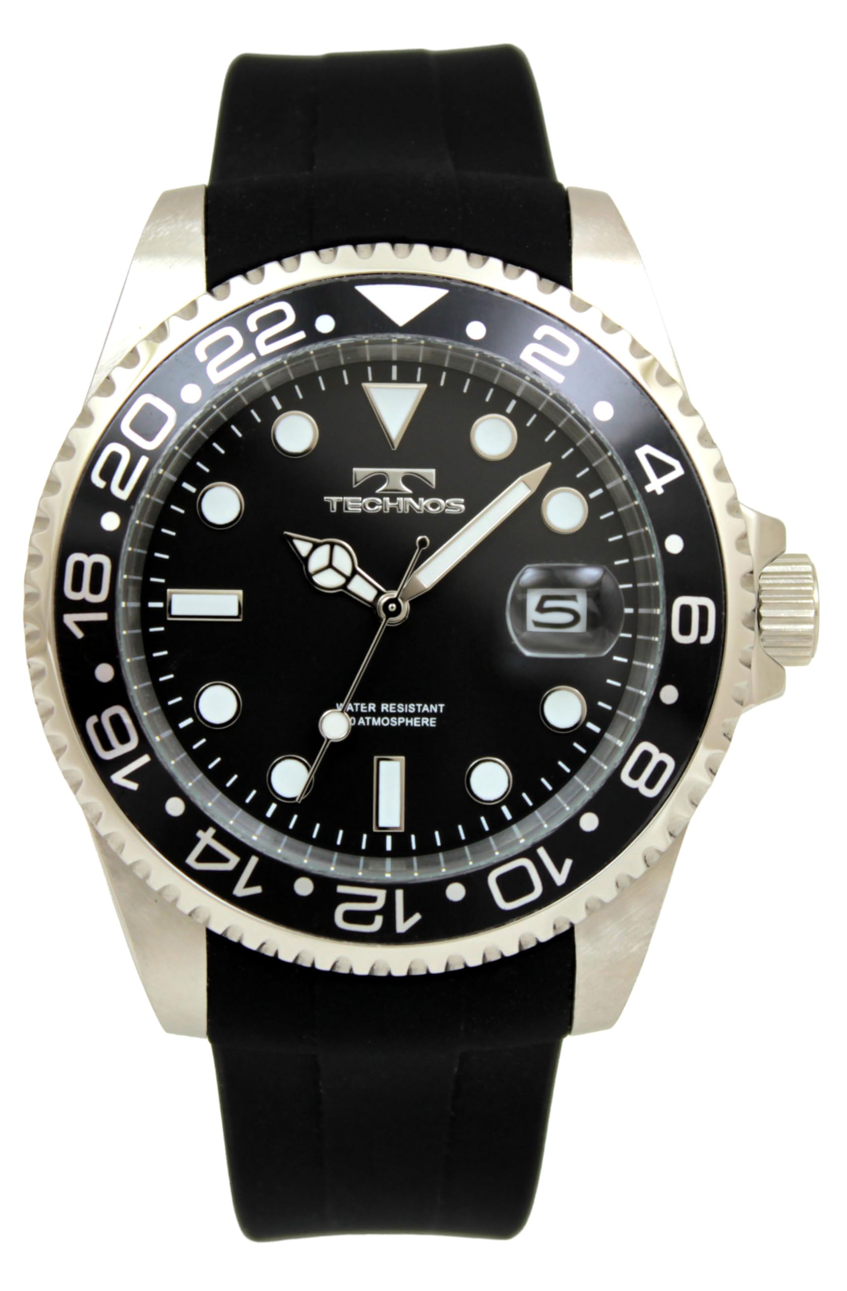 

Technos T6C28SB Men s Date Watch, 100th Anniversary Model, Black