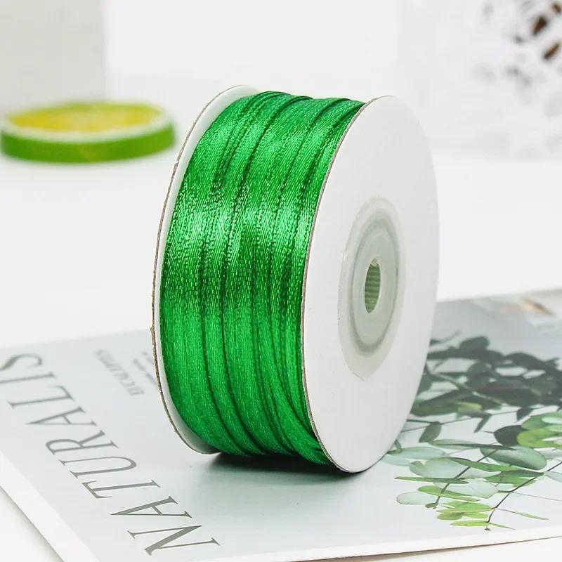 100yards 3MM Double Sided Satin Ribbon DIY Handmade Gift Wrapping Christmas Wedding Decorations Clothing Accessories Ribbons