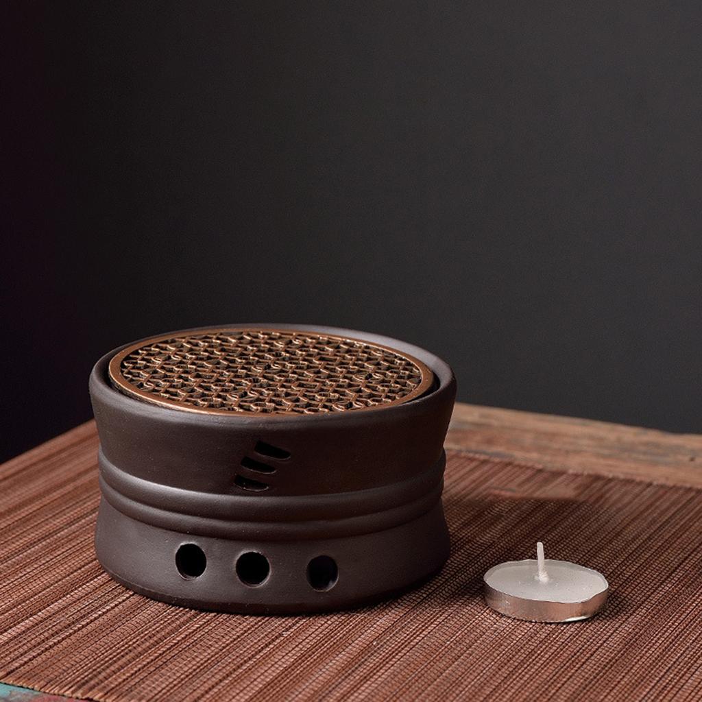 Chinese Ceramic Teapot Durable Tea Maker Kettle with Side Handle Tea Kettle for Restaurant Outdoor Hiking Household Hotel