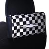 SKYBELL Tissue Case, Car, Mini Cooper, Bmw Mini Compatible, Accessories, Headrest, Hanging, Leather, Convenient Goods (Checker)