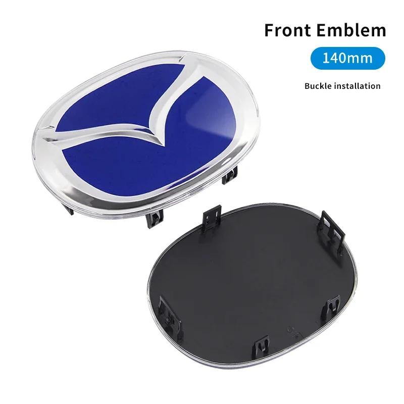 

Car PMMA Emblem logo 104mm 140mm for Mazda 3 5 6 7 8 Front Grille Rear Tailgate Badge Chrome Decoration Automobiles Refitting