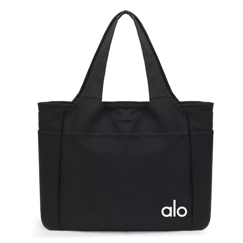 Вместительная многокарманная сумка-тоут для йоги и путешествий чёрный