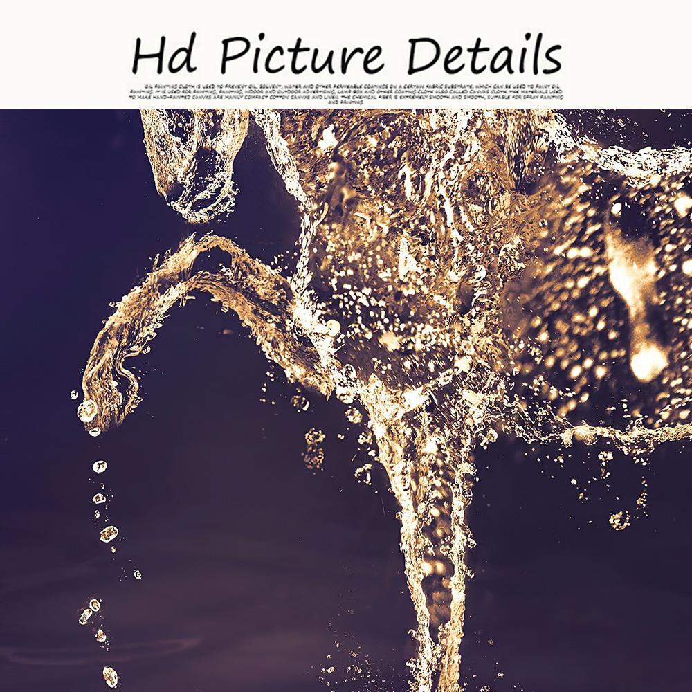 Abstrakt häst Canvasmålning Väggkonstaffischer och tryck Färgglada djurkonstverk Bilder Vardagsrumsinredning Ingen ram