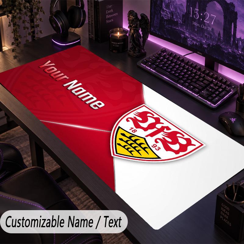 Large Mouse PadVfB Stuttgart FC Custom Name Text Personalized Desk Mat Non Slip Gaming Pad
