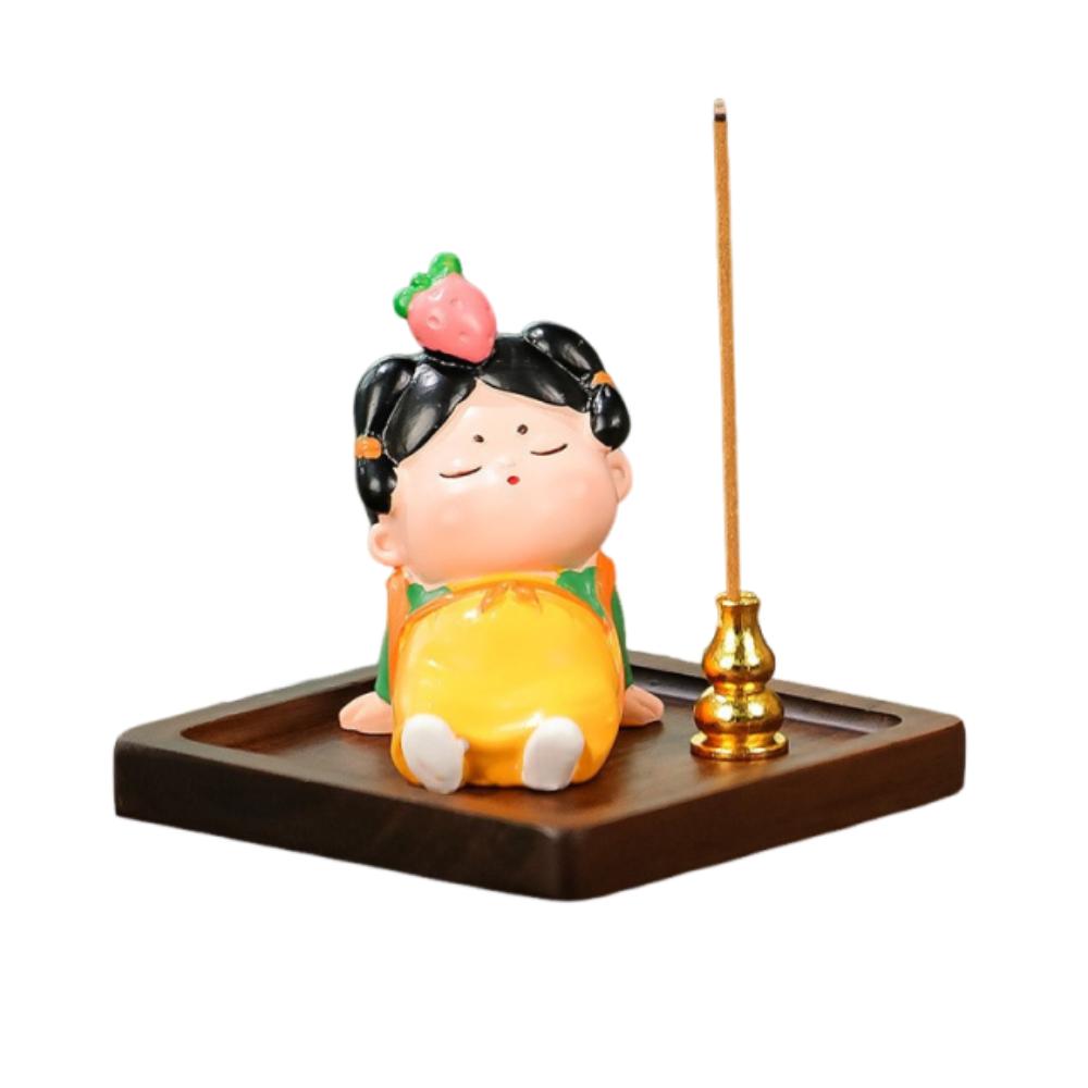 Creative Cartoon Girl Incense Burner Tang Dynasty Lady Cute Sticks Incense Tray Housewarming Gift