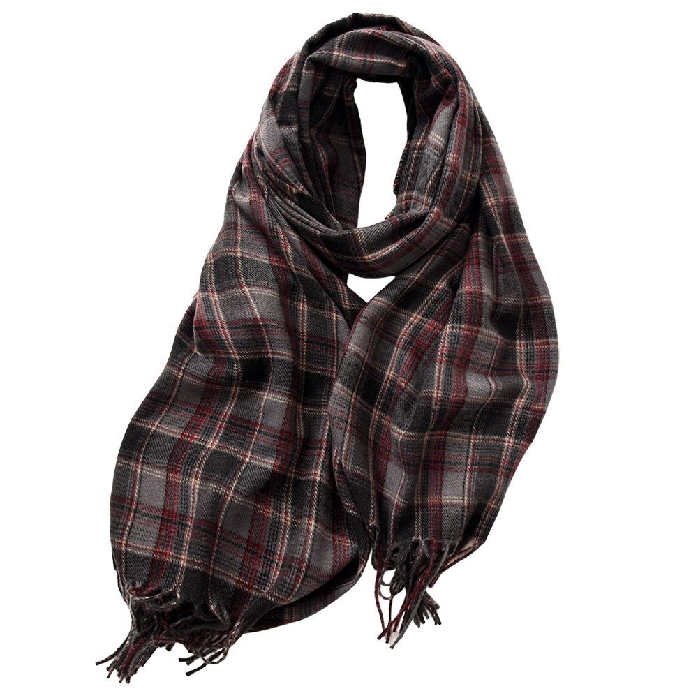 180*68cm Imitation Cashmere Scarf Vintage Plaid Printed Mujer Foulard Blanket  Autumn Winter Warm