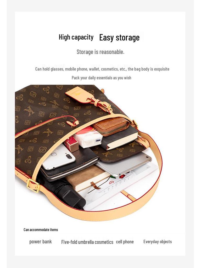 Damen 2025 Retro Floral Tragetasche - High-End, Mode Schulterhandtasche mit großer Kapazität