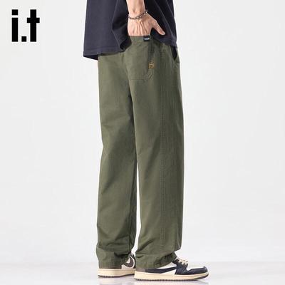 Izzue IT Men's Straight-Leg Cotton Casual Pants