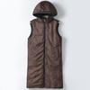 Fashion Warm Long Vest Woman Wear On Both Sides Sleeveless Parka Hooded Casual Thick Winter Women's Jackets