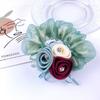 Headwear Beaded Hair Bands Flower Mesh Scrunchies Women Hair Ties Hair Rubber Bands Double Layer