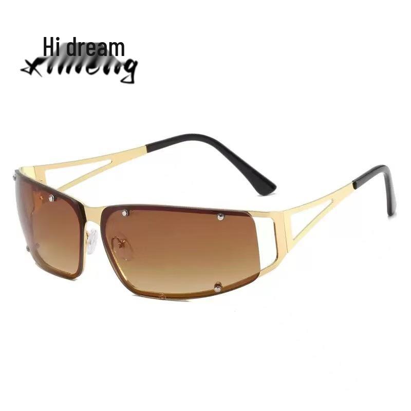 2024 Y2K Hollow Metal Sunglasses for Women - European & American Hot Girl Disco Party Fashion