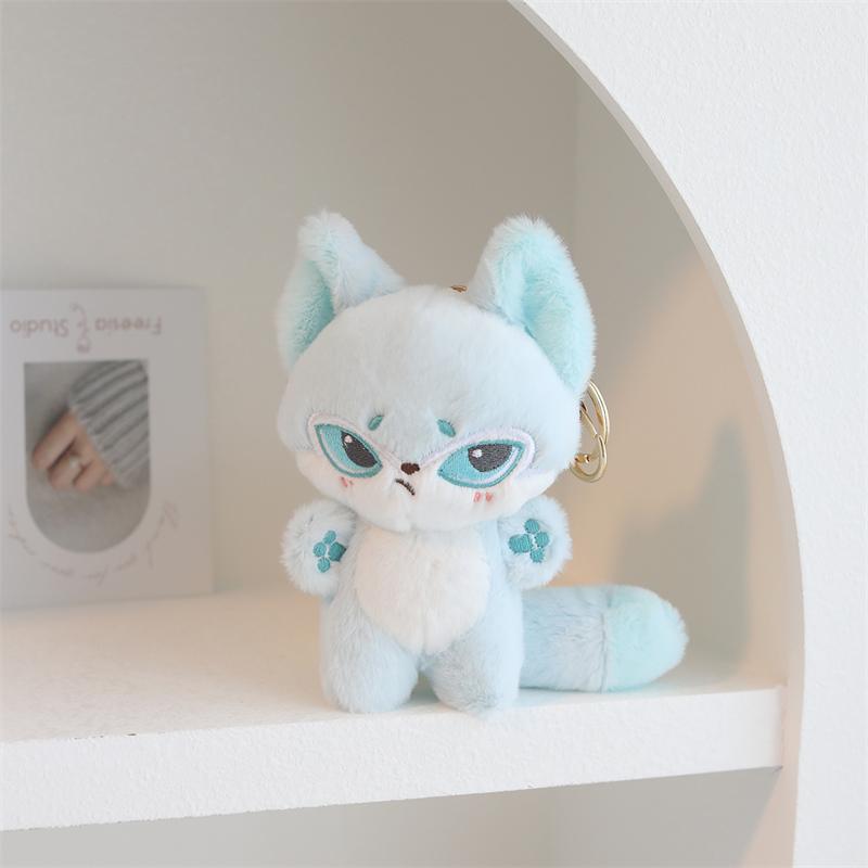 Kawaii Magic Starry Wings Sheep Plushie Colour Wolf Dog Puppy Plushie Pendant Tiger Fox Cat Panda Lamb Small Plush Toy Keychain