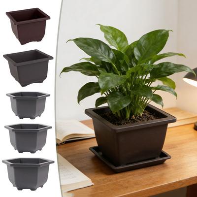 Flower Pot For Plants Garden Pots Planter Outdoor Balcony Landscape Plant Potted Square Flower Pot Garden Yard Succulents Holder