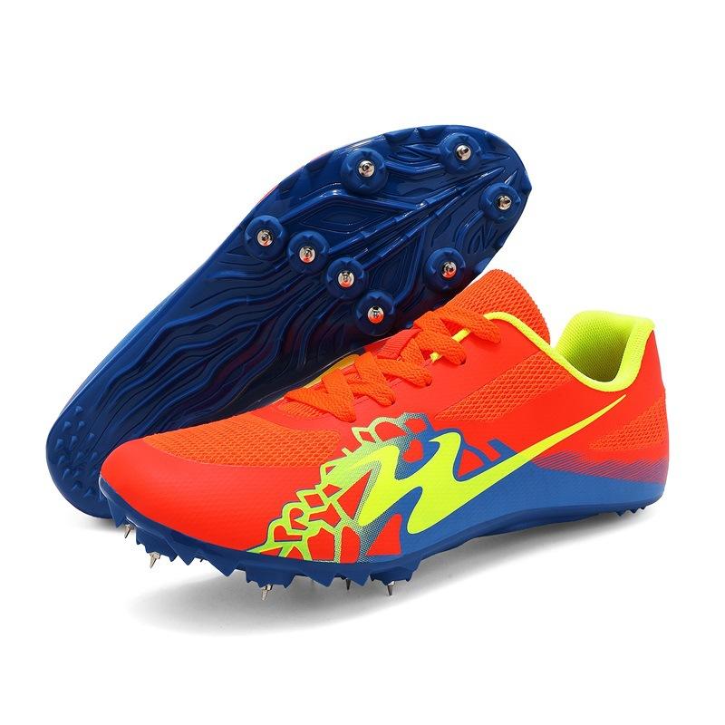 New track and field shoes professional spikes running shoes sports shoes body test competition special support one piece 2025