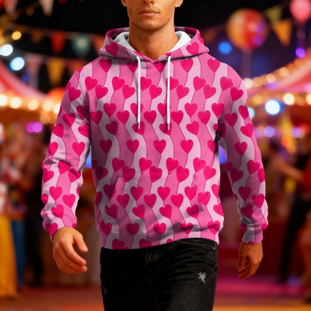 Men's Long-Sleeve Casual Hooded Sweatshirt