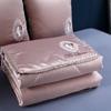 Light Luxury Washable Silk Embroidery Pillow & Cool Feel Quilt
