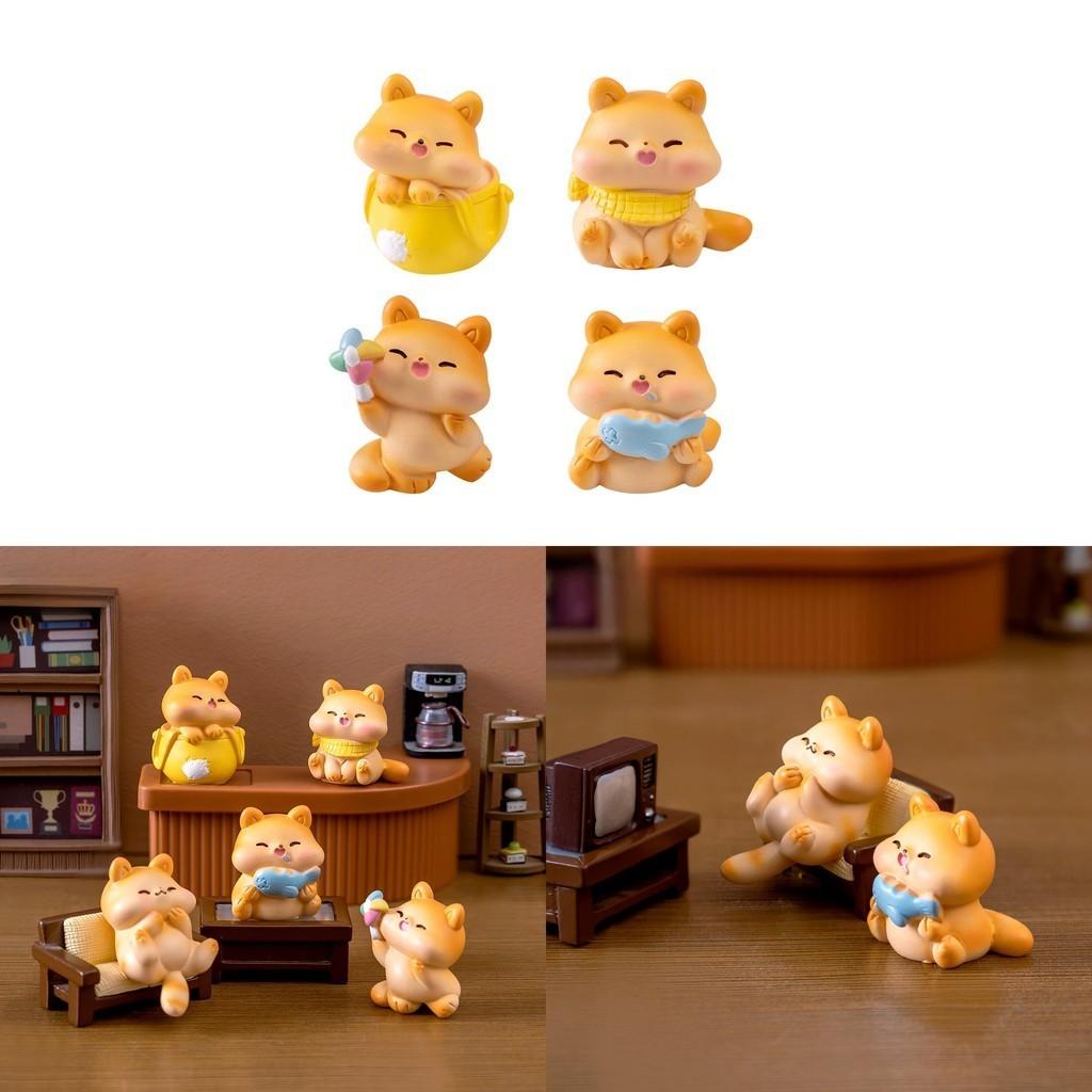Creative Resin Fat Cat Figurine Blind Box Cute Desk And Car Decoration
