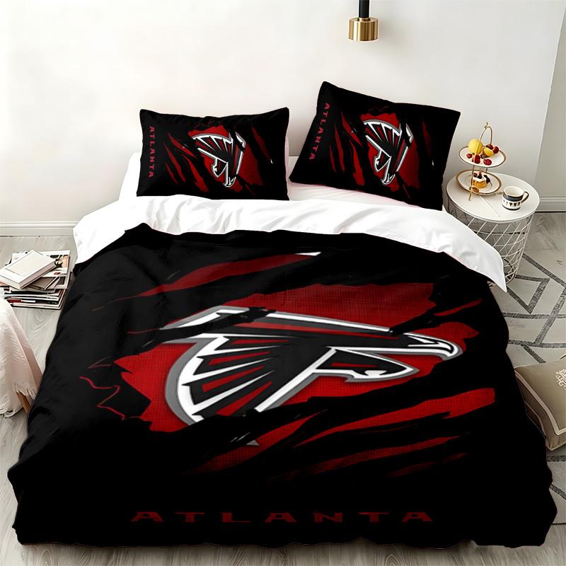 Atlanta Falcons 3pc set Perfect for bedroom use Comfortable bedding set includes a duvet cover and two pillowcases Ideal birthday or Christmas gift